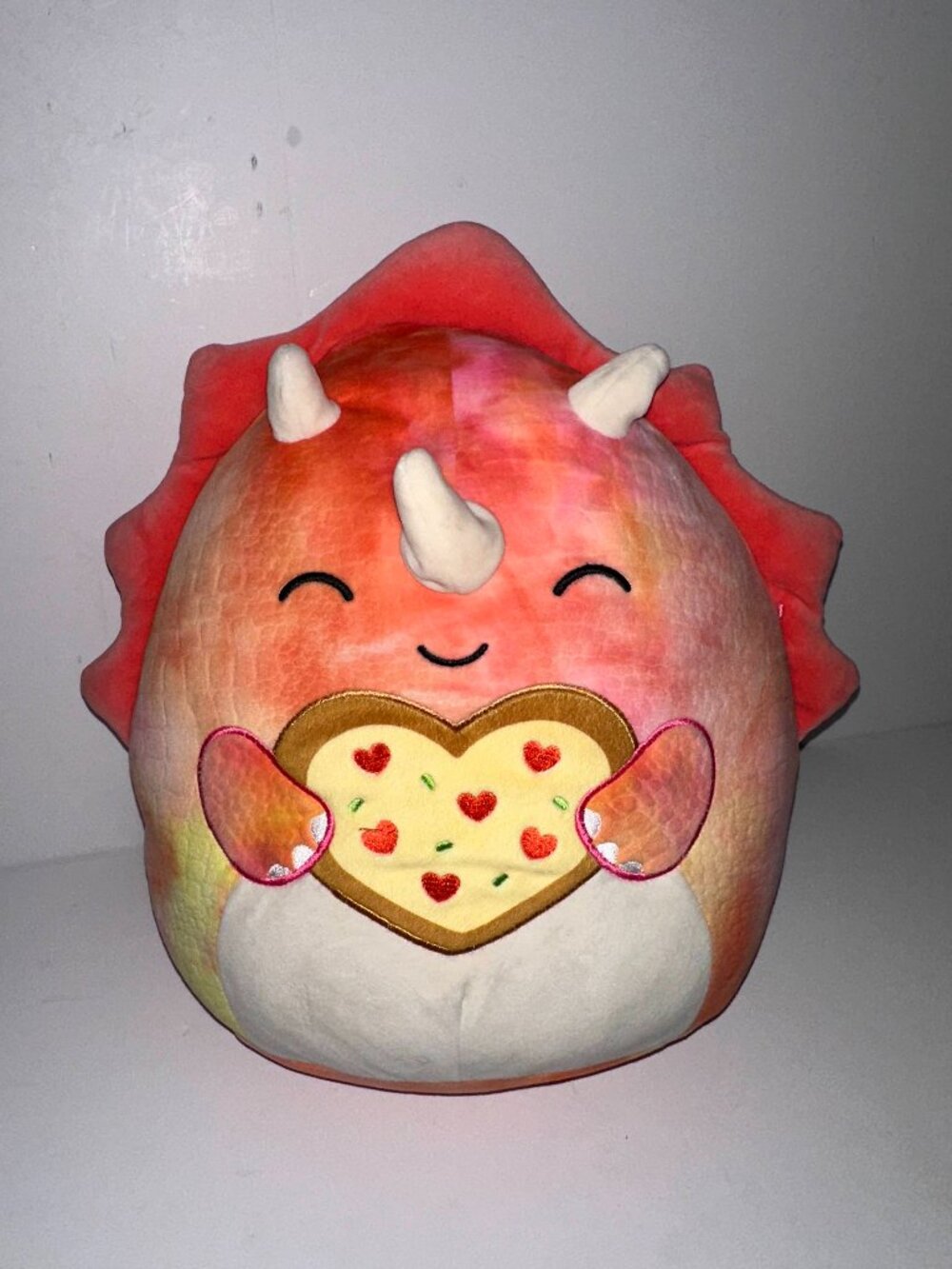 Squishmallows Trinity the Pink Triceratops Dino Pizza 12" Valentine's Day